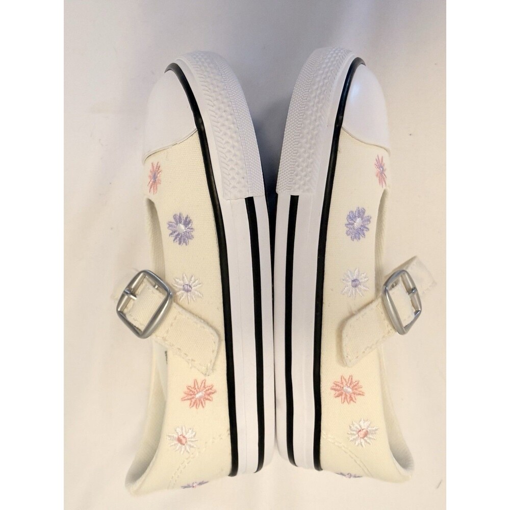 CONVERSE Chuck Taylor All Star Dainty Mary Jane Toddler Size 8 Cream Floral - Picture 7 of 10